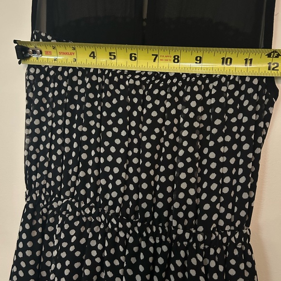 NWT Kate Spade Spot Chiffon Dress Black & Cream Size xxs - Picture 7 of 8